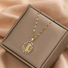 Collier Croix Vierge Marie Doré Classique