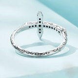 Ring Kreuz Silber Gotik