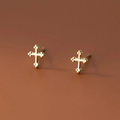 Boucles d'Oreilles Croix Divine