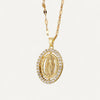 Collier Croix Vierge Marie Doré Classique