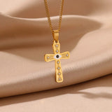 Collier Croix Dorée Brillante