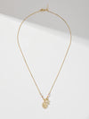 Collier Croix Vierge Doré Bicolore