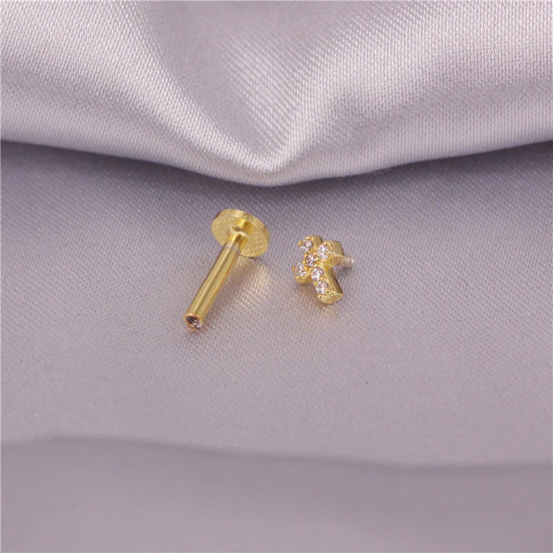 Petite Boucle d'Oreille Croix