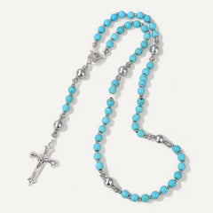 Pearl rosary with silver crucifix