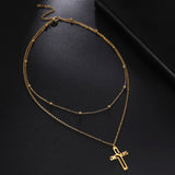 Collier Croix Inscription Jésus