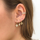 Luxury cross earrings