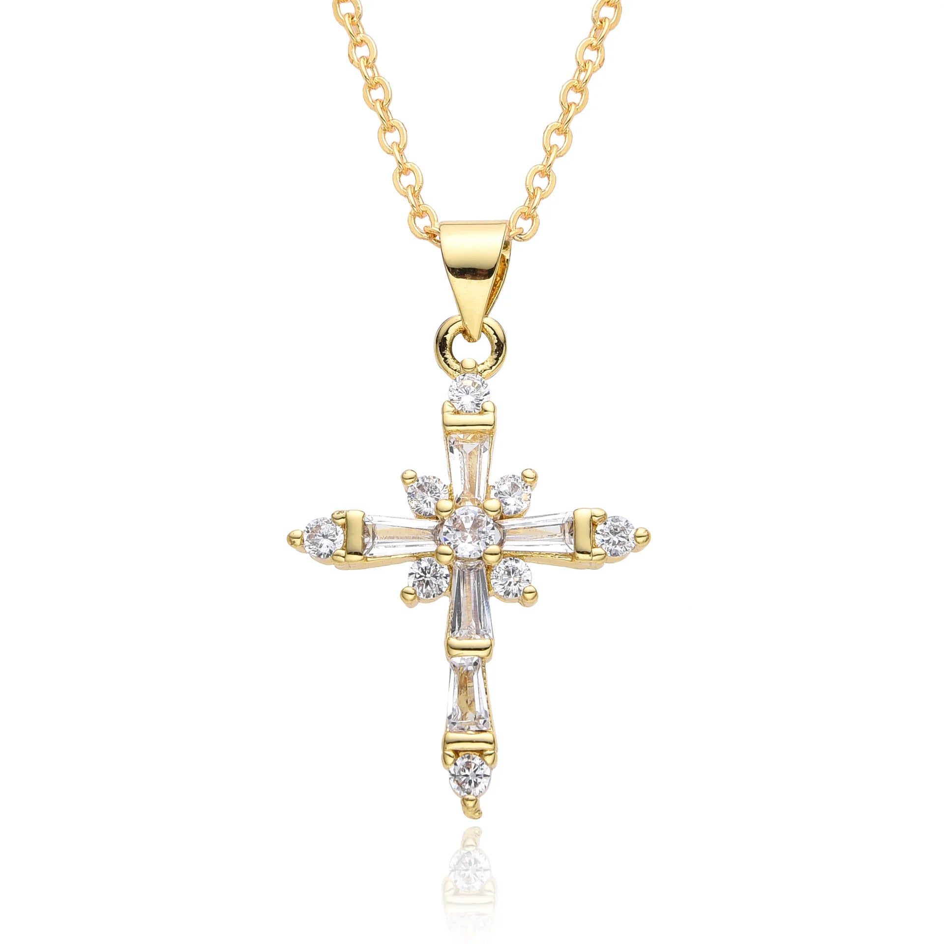 Collier Croix Élégance Dorée