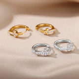 Ring cross earrings