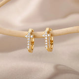 Ring cross earrings
