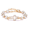 Mother-of-pearl Bracelet with Cross Pendant