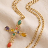 Collier Croix Harmonie Dorée
