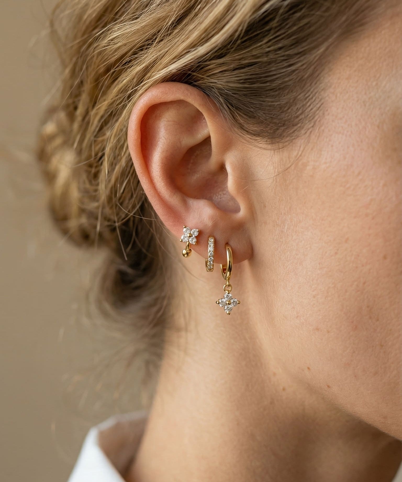 Boucles d’Oreilles Croix Set Éclat Sacré