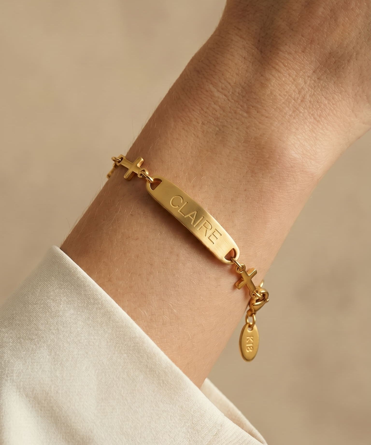 Bracelet Multiple Croix Prénom Personnalisé