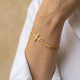 Bracelet Croix Personnalisé avec Prénom