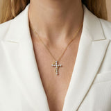 Collier Croix Rose Zircon