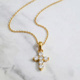 Collier Croix Cristaux Lumineux