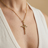 Collier Croix Cœur Entrelacé Doré