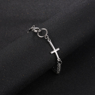 Cross Bracelet for Men Silver