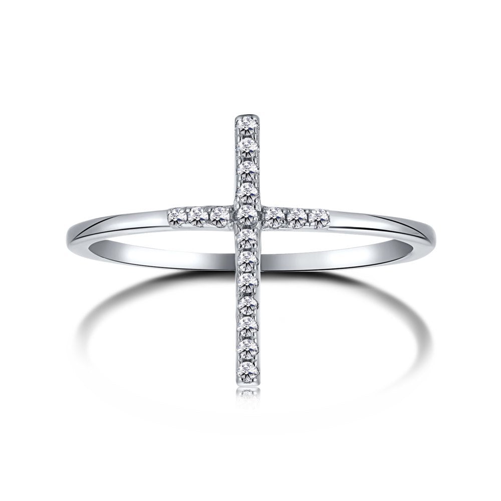 Silver Cross Ring for Women