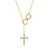 Cross Necklace with Infinity Symbol