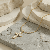 Collier Croix Reflet Divin Nacré