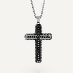 Collier Croix Ornée Homme