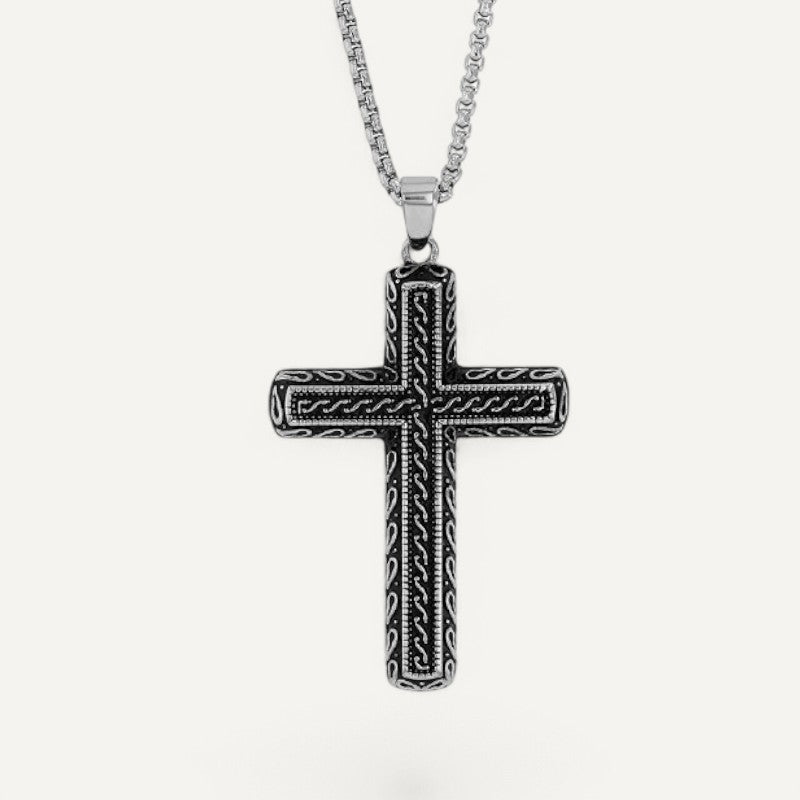 Collier Croix Ornée Homme