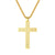 Collier à Pendentif Croix Classique Gravé de Prière Biblique