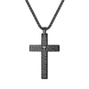 Collier à Pendentif Croix Classique Gravé de Prière Biblique