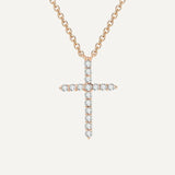 Collier Croix Cristal Fin