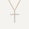 Fine crystal cross necklace