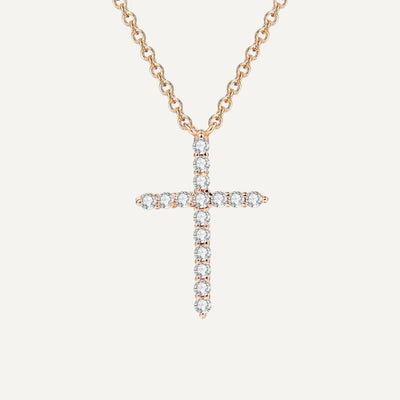 Fine crystal cross necklace