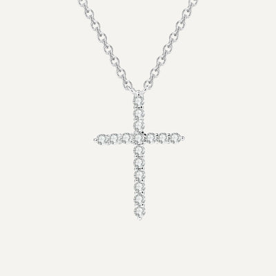 Fine crystal cross necklace