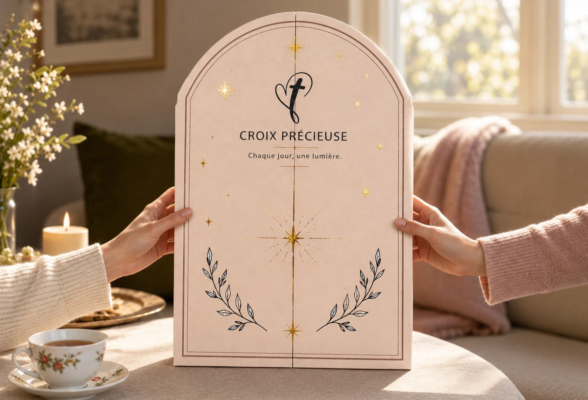 Le calendrier de l'Avent Croix Précieuse offert de main en main, autour d'une tasse de thé