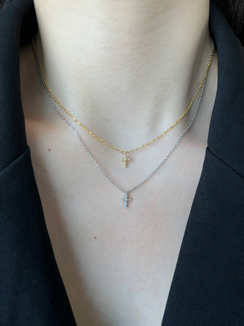 Collier Croix Mixte