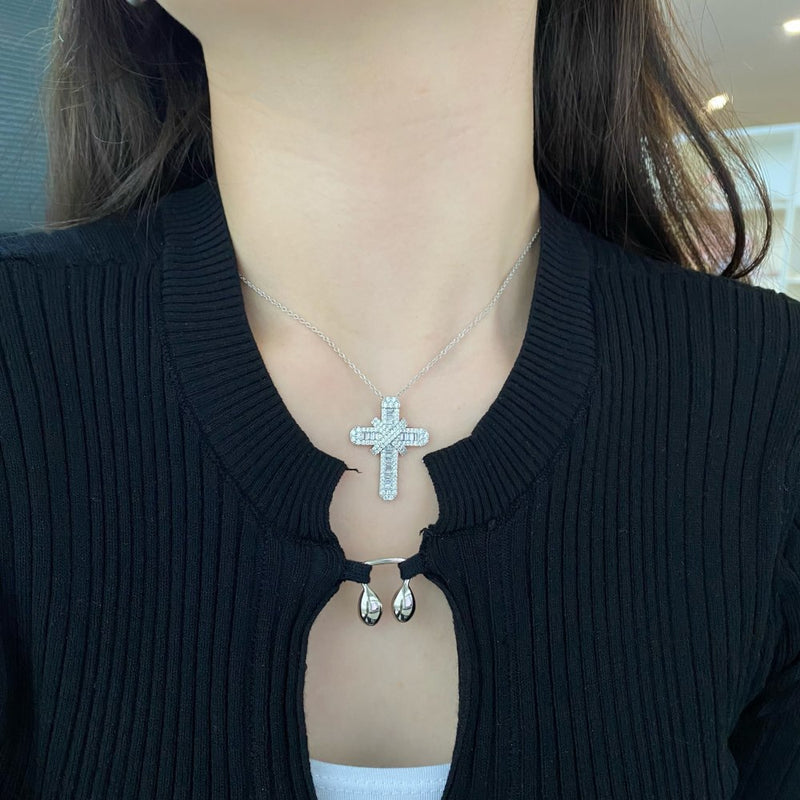 Multidimensional Cross Necklace