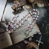 Pink Pearl Heart Rosary