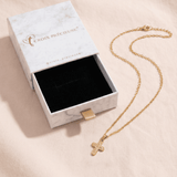 Collier Croix Relief Vintage