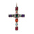 Colorful Stone Cross Pendant