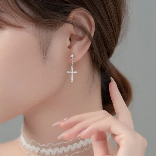 Star cross earring