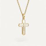 Collier Croix Reflet Divin Nacré