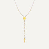 Collier Croix Chapelet Élégant