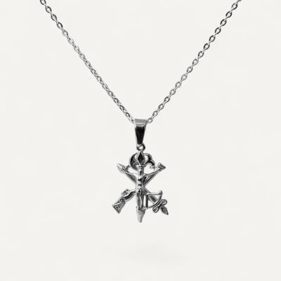 Collier Croix Christ Sculpté
