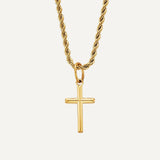 Collier Croix Chaîne Torsadée