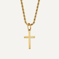 Collier Croix Chaîne Torsadée
