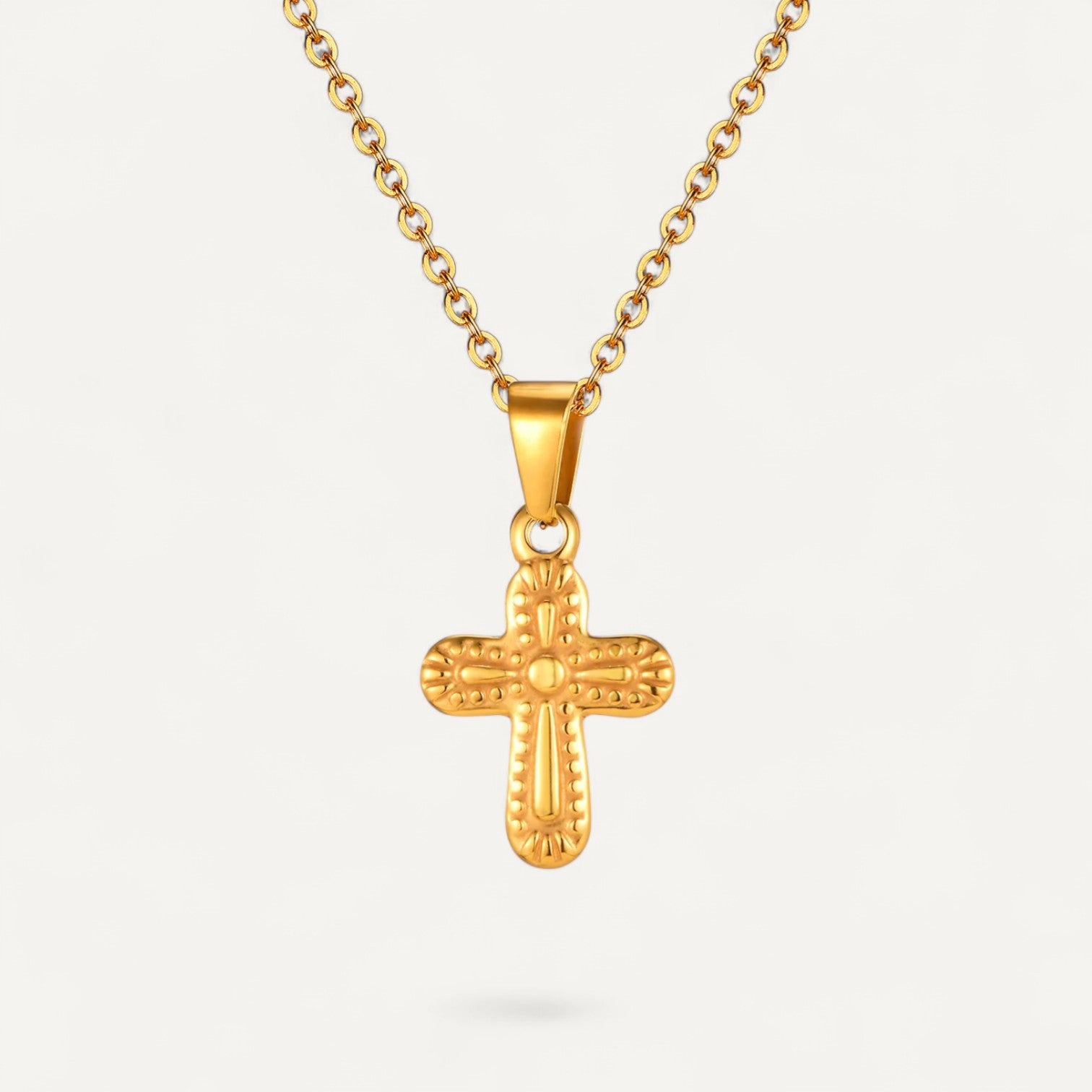 Collier Croix Perles Sacrées