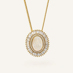 Collier Médaille Nacre Vierge Marie