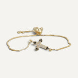 Bracelet Croix Bicolore