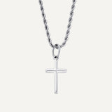 Collier Croix Chaîne Torsadée