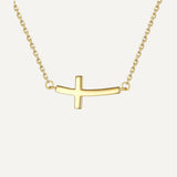 Collier Croix Courbée